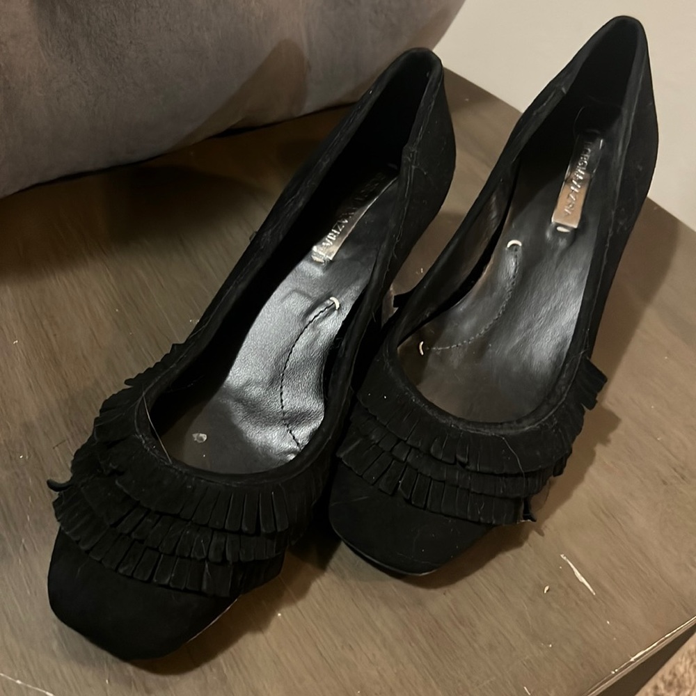 BCBG Maxazria Black Tethered Heels size 10